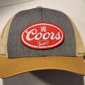Coors Heather Grey/Birch/Amber Gold Mesh Low Profile Snapback Trucker Hat